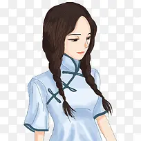 手绘古风女子