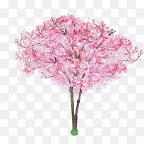 植物花朵树木粉色卡通修饰