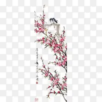 桃花双鸟