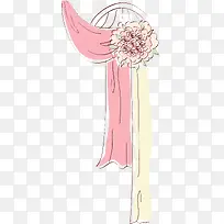 婚礼玫瑰花帘布布置