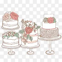 矢量结婚蛋糕