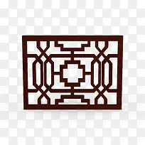 对称花纹长形古典中式花窗