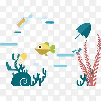 矢量图漂流瓶