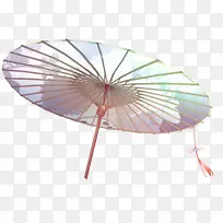 彩绘水墨风格色彩云朵雨伞