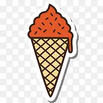 矢量图美味的冰淇淋