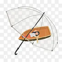 彩色卡通装饰雨伞设计图