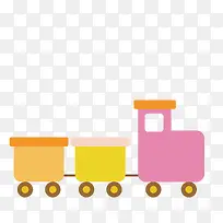 彩色手绘的小火车