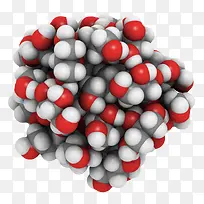 红白色甘油分子形状素材
