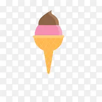 黄红色的冰淇淋
