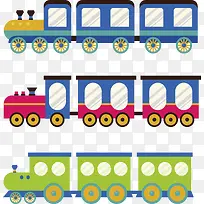 彩色的卡通小火车