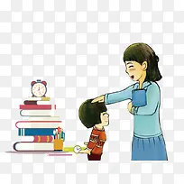 手绘慈爱的教师插画