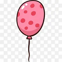 儿童节粉色斑点气球