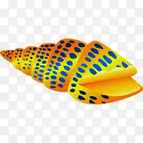 矢量 黄色的海螺