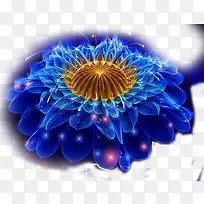 梦幻蓝色艺术花朵