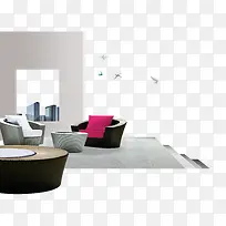 现代房地产时尚家具场景