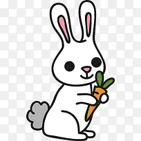 吃胡萝卜的小兔子