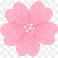 粉红色的开的花朵造型