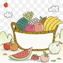 水果篮里的水果