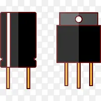 黑色细长的电子金属芯片