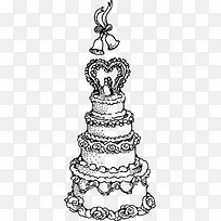 矢量结婚蛋糕