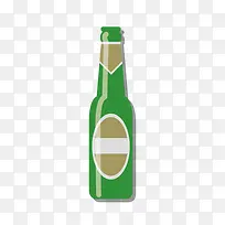 绿色卡通啤酒瓶子