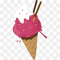 紫色美味雪糕冰淇淋