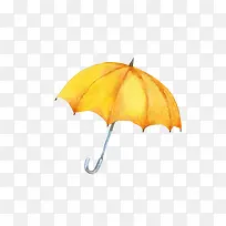 水墨橘色雨伞