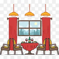 卡通餐厅情侣约会