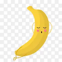 可爱表情黄色香蕉
