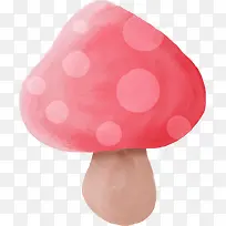 手绘粉色蘑菇
