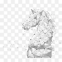 创意白马动物矢量图