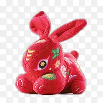红色小兔子布偶