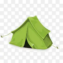 绿色创意圆弧帐篷元素