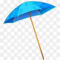 小清新蓝色雨伞