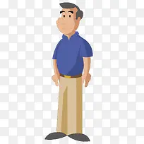 卡通中年男子