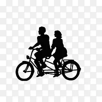 约会情侣骑单车