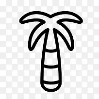 热带棕榈树图标