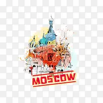 莫斯科城市插画