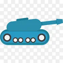 矢量图蓝色军事坦克