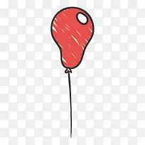 卡通手绘红色气球