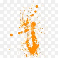 橙色墨迹飞溅斑点效果元素