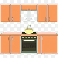 一体式厨房台