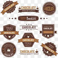 11款创意巧克力标签矢量图