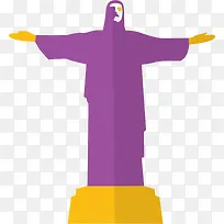 紫色卡通耶稣