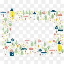 绿色春季小屋背景