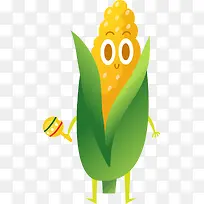 可爱蔬菜玉米角色设计