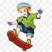 玩滑板车的小孩