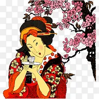 日本手绘女性