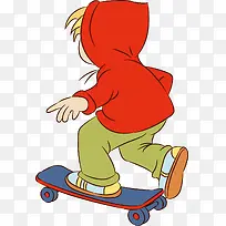 滑板车的孩子