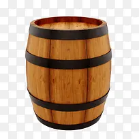 棕色容器黑色包围的酿酒空木桶实